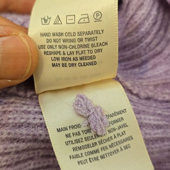 Sale! Anthropologie Moth Purple Tie Front V-Neck Sweater - Picture 9 of 10